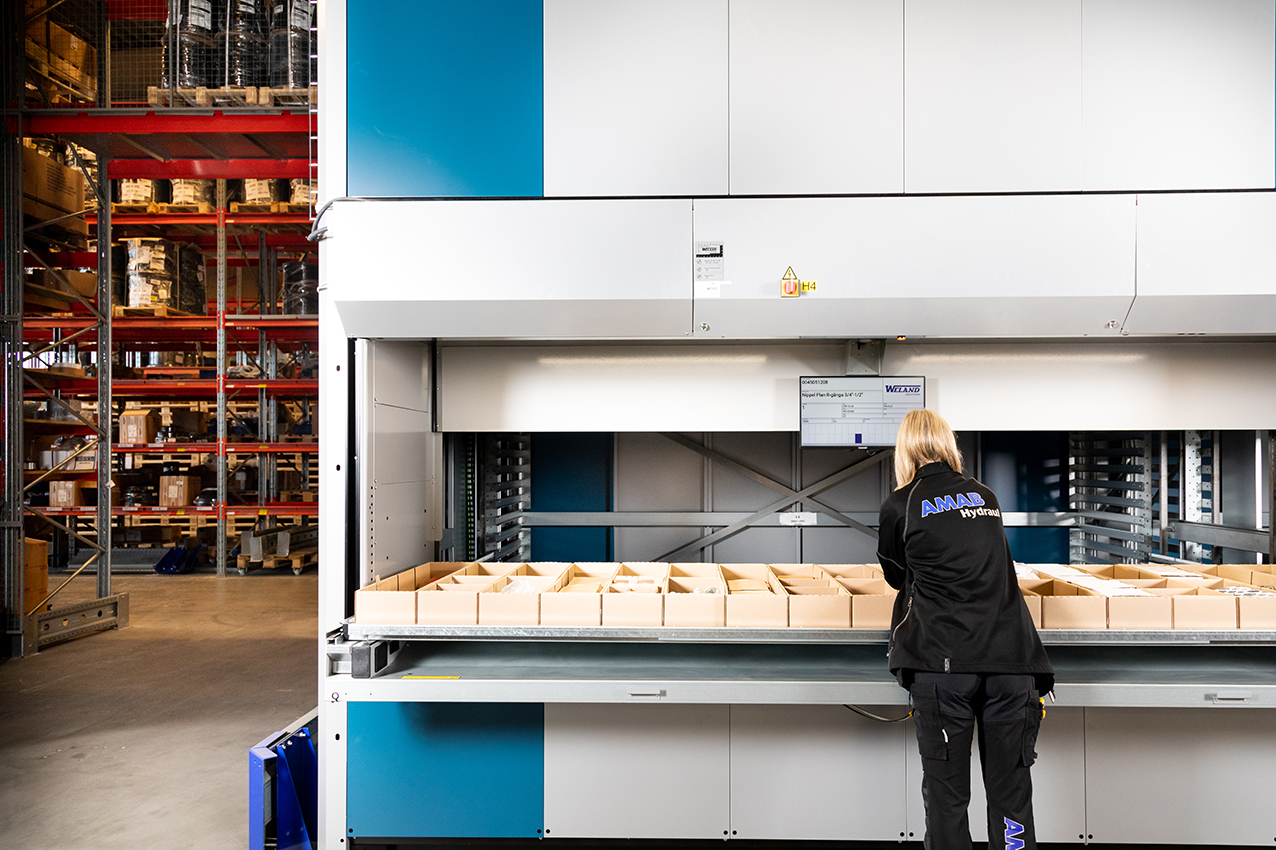 woman using vertical lift module