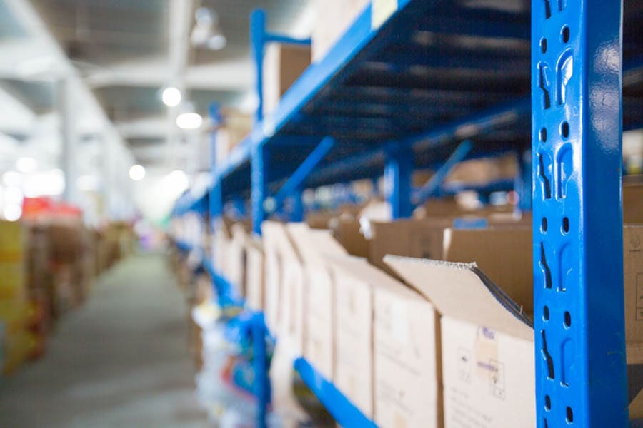 wasted vertical warehouse space with shelves