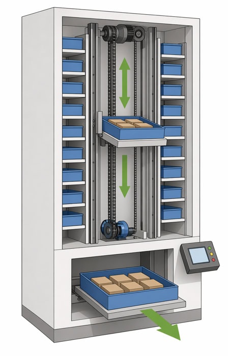 vertical lift module illustration