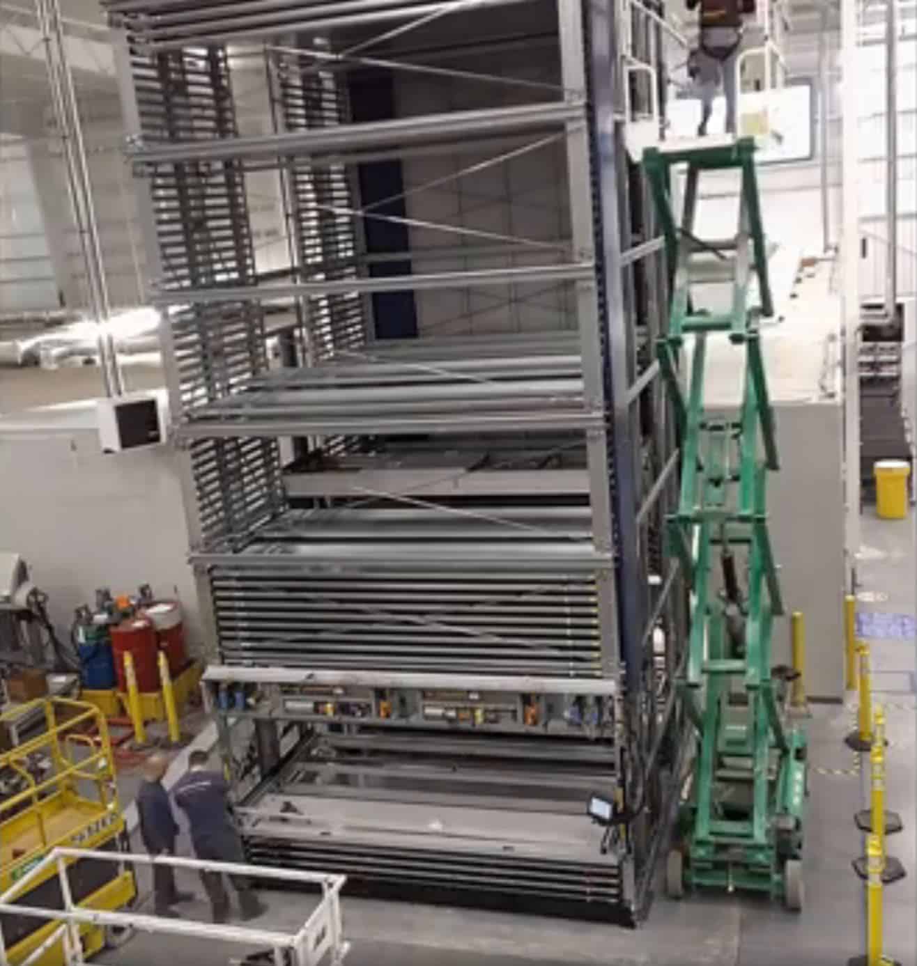 vertical lift module installation