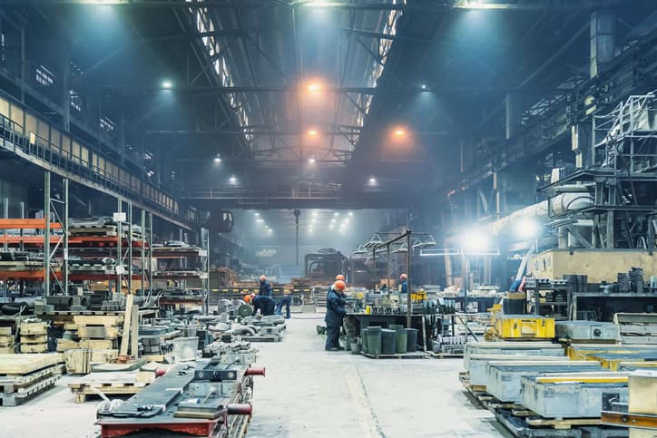 production floor space in warehouse