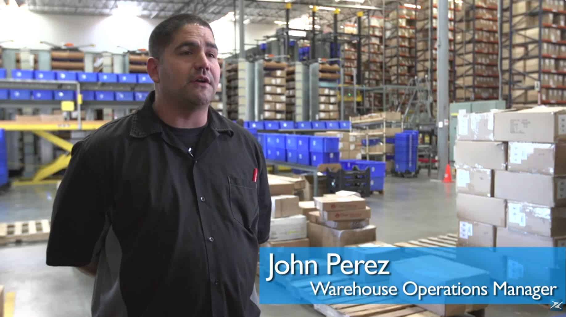 warehouse operations manager gives review of White Systems horizontal carousels