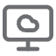 monitor with cloud icon